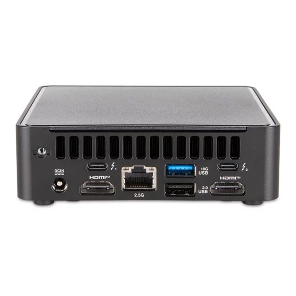 TERRA PC-Micro 5000 SILENT GREENLINE Mini-PC in Schwarz - Rückansicht mit Anschlüssen HDMI USB Ethernet