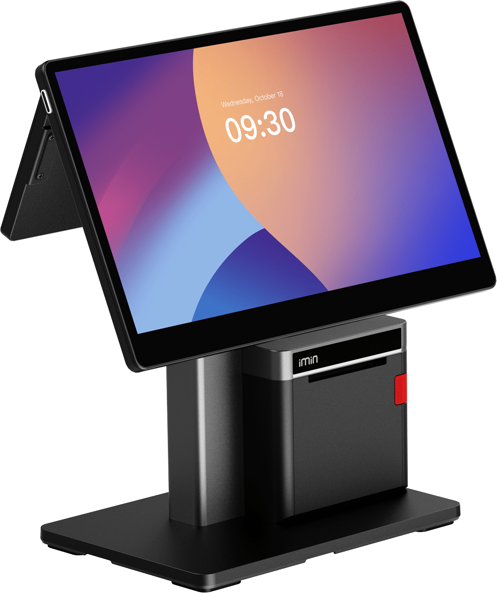 iMin Swan 2 incl. 80mm Printer  und Kundendisplay - Premium Android Kassensystem für professionelle Ansprüche